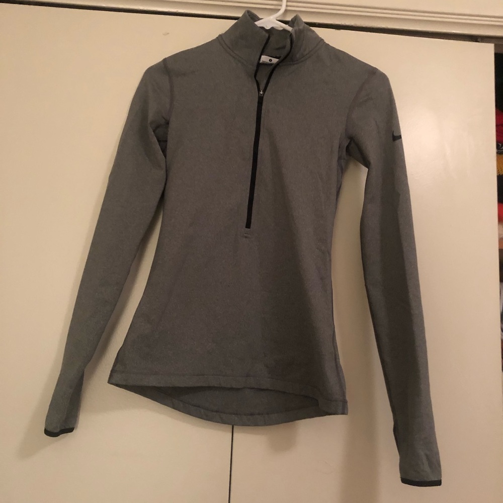 Nike Pro Dri Fit Zip Up Grey Small